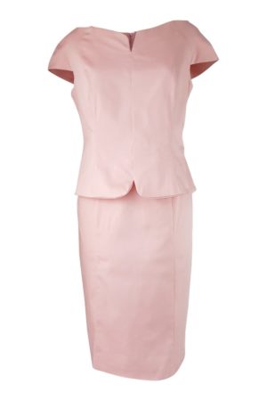 pink cotton shift dress in midi length | ASITA SAHABI