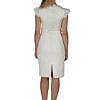 shift dress with will, pearls, bouclé and lace in off-white