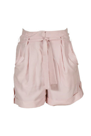 rosé Paperbag-Shorts aus Tencel-Leinen MINA | ASITA SAHABI