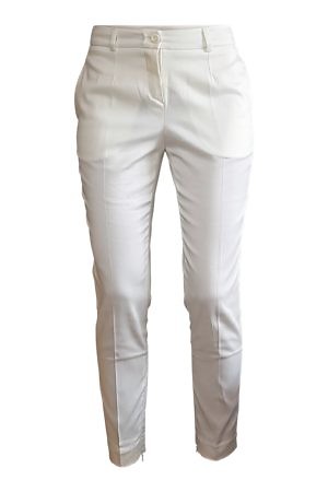 ivory cigarette pants in cotton stretch ESTHER