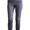 dark blue cigarette pants | marine blue cotton pants