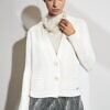 CINZIA CALDI ivory knit cardigan with sequins