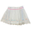 white cotton skirt for girls with pink and blue flowers LOLA