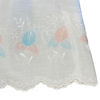 white cotton skirt for girls with pink and blue flowers LOLA