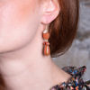 earrings with Carneol and pearls MONTEPULCIANO