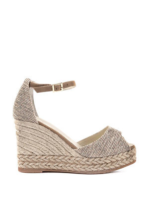 Espadrilles Schuh mit offener Spitze aus Lurex | ASITA SAHABI