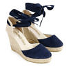 ultramarine blue leather wedges | ASITA SAHABI