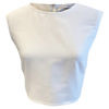 crop top with cutout at the back in white cotton GINEVRA