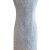 shift dress JESSICA in blue and off-white bouclé | blue bouclé dress