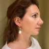 pendant earrings with pearls and green onyx ZANZIBAR