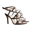 EDDICUOMO Sandalen aus mit Python-Muster bedrucktem Leder mit 9 cm Penny Heels - VORBESTELLUNG