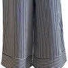 culottes with blue and white stripes in a silk-viscose-blend NATALIE