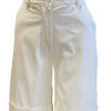 Ivory Bermuda shorts in cotton stretch CHIARA