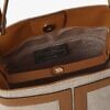 GIANNI NOTARO | medium sized brown leather and linen bag