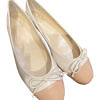 Bi-colored GIOVANNA GRAZZINI ballerinas in beige and ecru Nappa leather