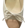 Bi-colored GIOVANNA GRAZZINI ballerinas in beige and ecru Nappa leather