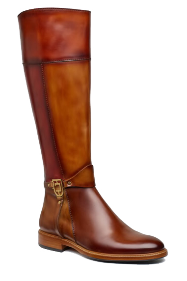 aanklager Afstudeeralbum vis CENTENARIO cognac equestrian boot | brown flat boots | ASITA SAHABI
