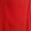 coral red silk chiffon and jersey top with 3/4 sleeves ANKE