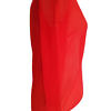 coral red silk chiffon and jersey top with 3/4 sleeves ANKE