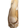 cognac colored MODA DI FAUSTO slingback pumps in suede leather with golden charms