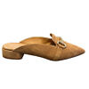 cognac colored MODA DI FAUSTO slipper with golden charm