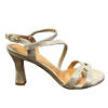 MODA DI FAUSTO sandals in platinum nappa leather