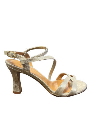 MODA DI FAUSTO sandals in platinum nappa leather