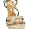 MODA DI FAUSTO sandals in platinum nappa leather