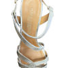 MODA DI FAUSTO sandals in platinum nappa leather