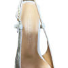 MODA DI FAUSTO flat slingback sandals in ivory and platinum nappa leather