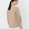 CAPPELLINI by PESERICO | beige turtleneck sweater with a patch pocket