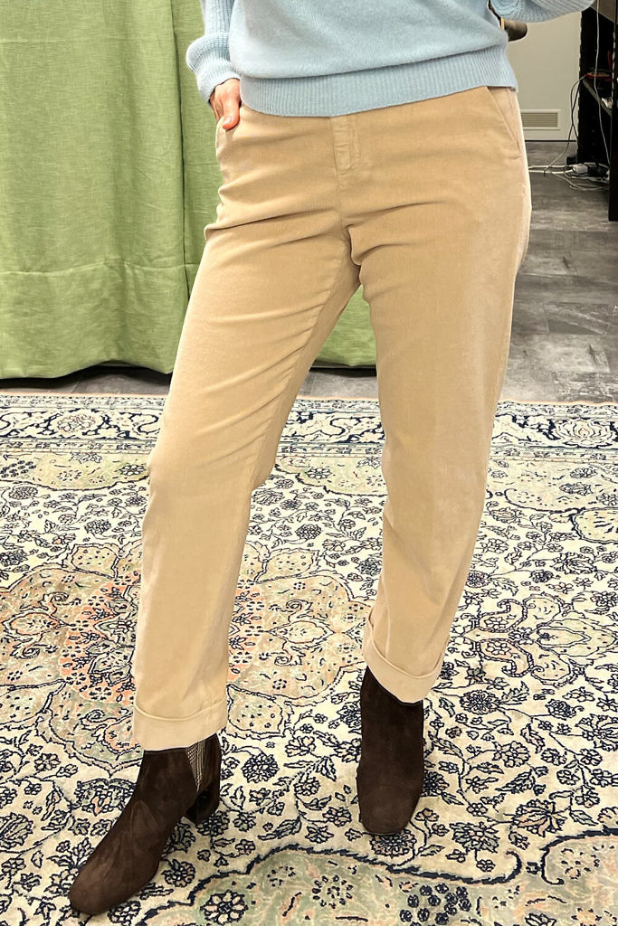 PESERICO EASY | beige corduroy pants | ASITA SAHABI