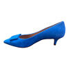 GIOVANNA GRAZZINI Azur blue suede leather pumps with buckle CICLADI