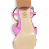 GIOVANNA GRAZZINI geranium pink suede leather strap sandals with 70mm block heel GERANIO