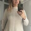 CINZIACALDI | Warmer cremeweisser Pullover aus Merinostrick mit langen Ärmeln und Rollkragen