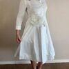 RALUCA MIHALCEANU white shirt dress in midi length with tie belt