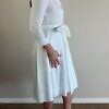 RALUCA MIHALCEANU white shirt dress in midi length with tie belt