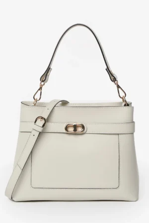 GIANNI NOTARO | medium sized ivory leather hand bag MINDIE