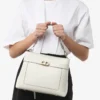 GIANNI NOTARO | medium sized ivory leather hand bag MINDIE