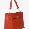 GIANNI NOTARO | medium sized orange leather hand bag MINDIE